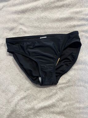 Kona Sol Women’s Black Bikini Bottoms Small (4-6) NWT High Coverage Hipster
